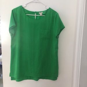 J. Crew Green Blouse
